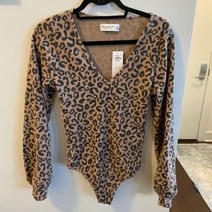 Abercrombie & Fitch Leopard Bodysuit NWT
